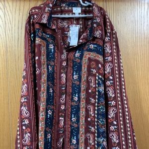 Floral Western Button Down